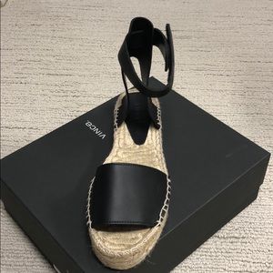 Vince black espadrille  sandals